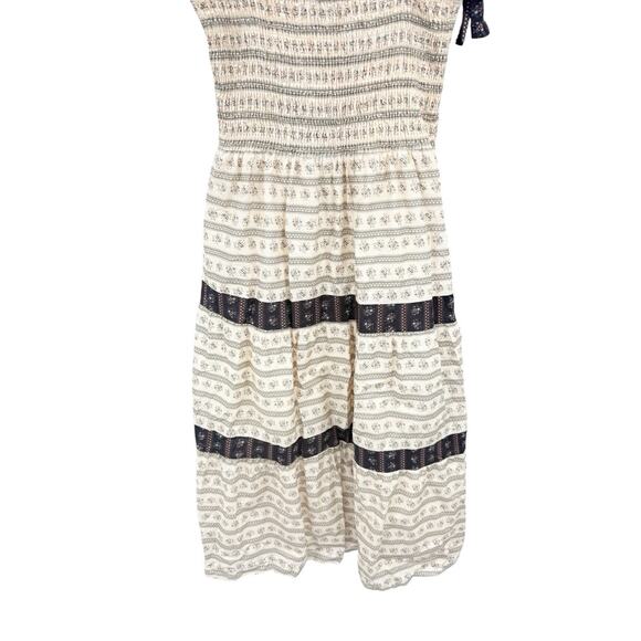 Neuflora Summer In France Midi Dress Tie Strap Floral Smocked Womens Large - Picture 6 of 9